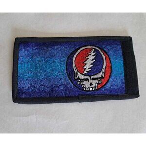 New Licensed Grateful Dead Skull Wallet Trifold Red White & Blue Steal Your Face